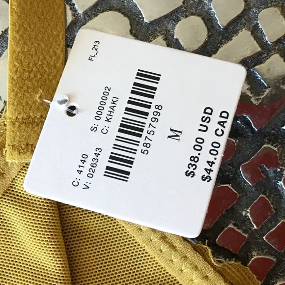 NWT ANTHROPOLOGIE GOLD LACE LOUNGE BRALETTE - Picture 3 of 8